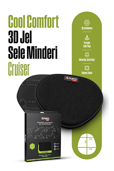 Nukrotech COOL COMFORT 3D JEL MOTOSİKLET SELE MİNDERİ CRUİSER