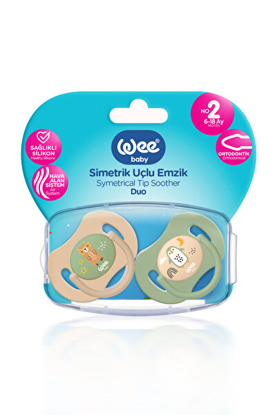 Wee Baby Duo Ortodontik Simetrik Yumuşak Silikon Uçlu Emzik 6-18 Ay