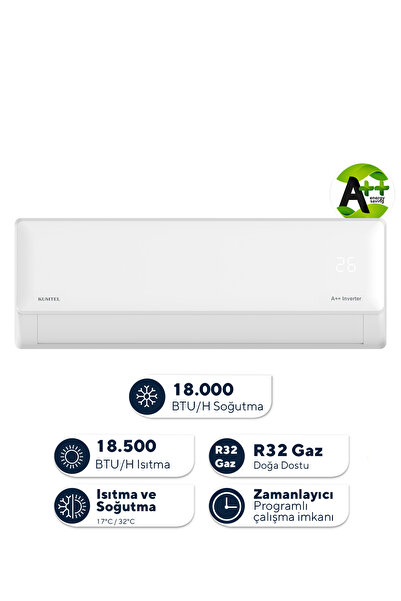 KUMTEL Hinoki KMSAC-18 18.000 Btu A++ Inverter Duvar Tipi Split Klima (Montaj...