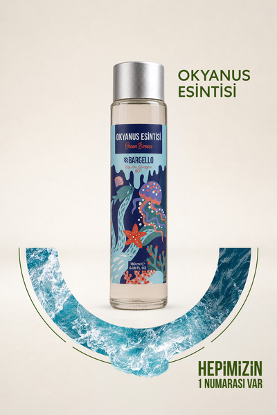 Bargello Okyanus Esintisi 180 ml Cam Dökme Kapak Kolonya -bes