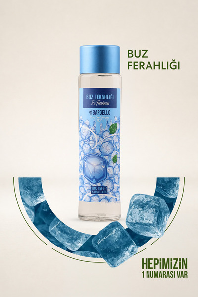 Bargello Buz Ferahlığı 180 ml Cam Dökme Kapak Kolonya -bes