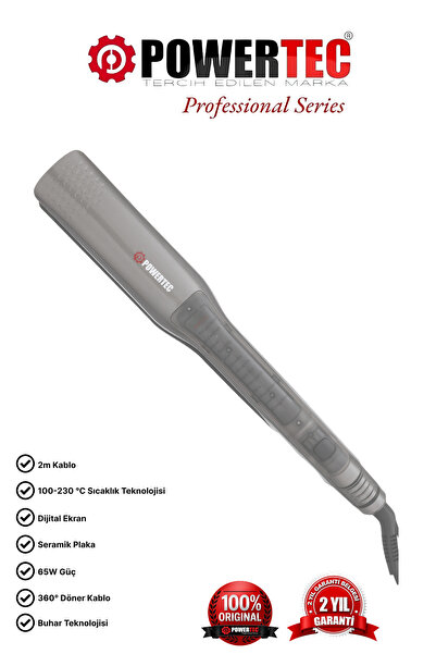 POWERTEC TR-2840 مكواة فرد الشعر الاحترافية بالبخار