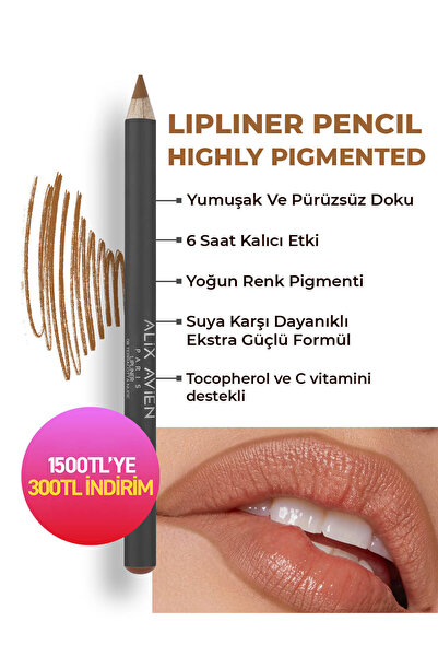 Alix Avien Uzun Süre Kalıcı Dağılma Yapmayan Nemlendirici Dudak Kalemi - Lipl...