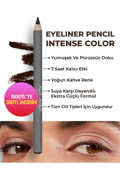 Alix Avien Waterproof Dense Pigmented Creamy Easy Version Brown Eye Liner - E...