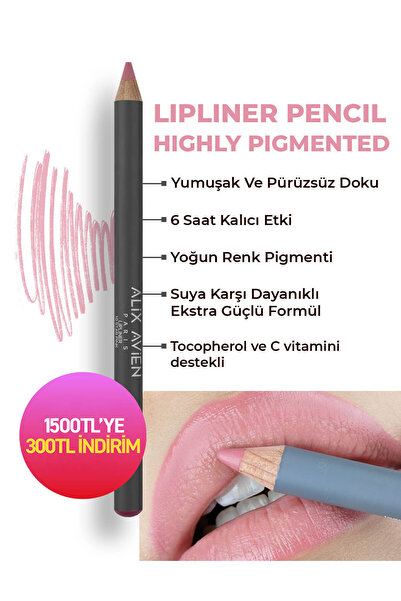 Alix Avien Uzun Süre Kalıcı Dağılma Yapmayan Nemlendirici Dudak Kalemi - Lipl...