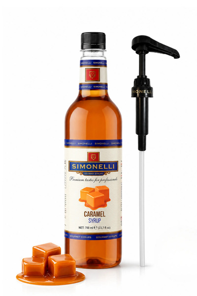 Simonelli Kahve Ve Kokteyl Şurubu Karamel Aromalı 700 ml Pompa Hediyeli