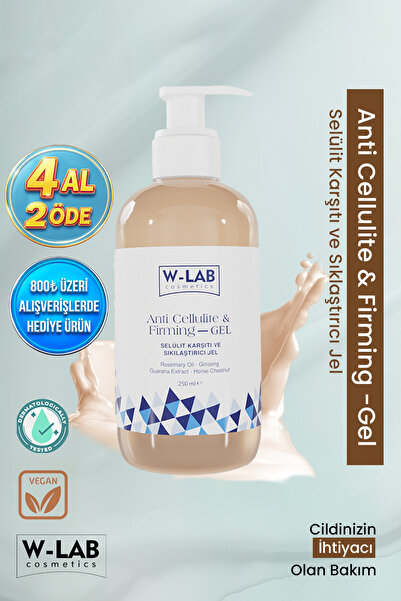 W-Lab Cosmetics Selülit Karşıtı ve Sıkılaştırıcı Jel 250 ml