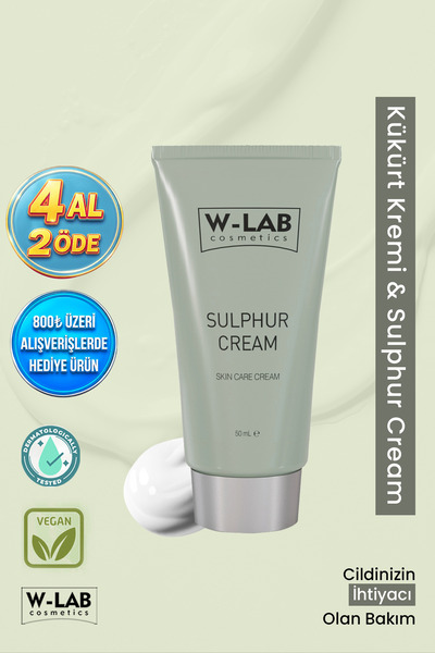 W-Lab Cosmetics Kükürt Kremi 50 ml - Sivilce Akne  ve Siyah Nokta Önleyici