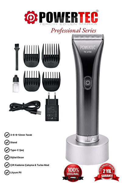 POWERTEC TR-1700 Pro Deluxe Saç Sakal Kesim Makinesi