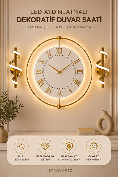 MetaQuartz Aksesuar İNCİ GOLD ROYAL TİME - Metal Çember-(Özel Seri-Quartz Mek...