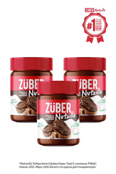 Züber Nutzilla Kakaolu Fındık Kreması 315g x 3 Adet