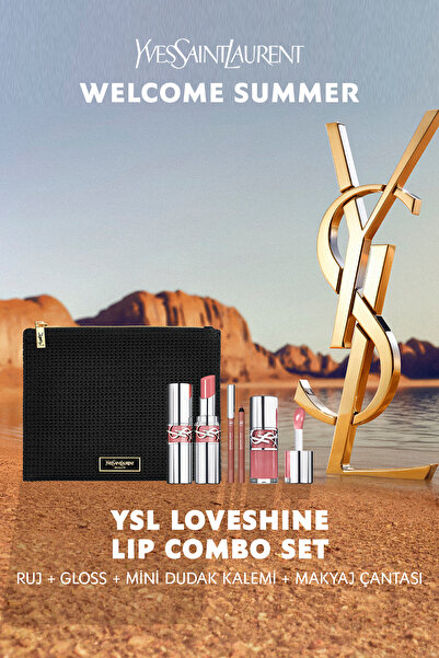 Yves Saint Laurent YSL Loveshine Nude Lavalliere Lip Combo Seti - Çanta Hediy...