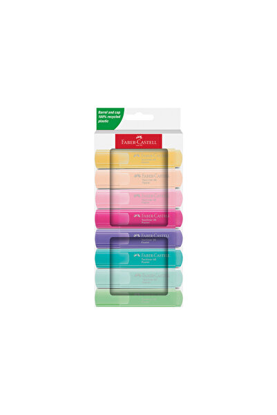 Faber Castell Highlighter Set of 8, Pastel Colors, 3 Different Line Thickness...