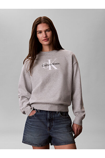 Calvin Klein LS FRENCH TERRY MONOLOGO CREW
