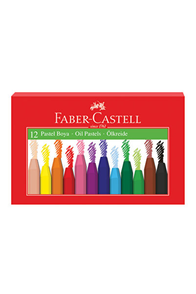 Faber Castell Pastel Boya, 12 Renk, Canlı, Parlak ve Örtücü Renkler, Yumuşak ...