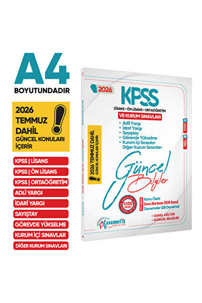 İnformal Yayınları 2026 KPSS Genel Kültür/Kurum Sınavları Güncel Bilgiler Kon...