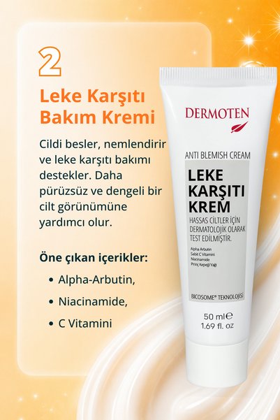 Dermoten Anti-Blemish Skin Care Set |   Skin Tone Equalizer Brightening & Revitalizing 3-Piece Advantageous Set