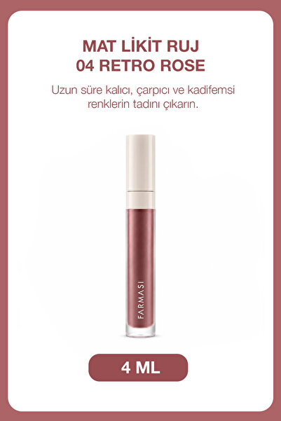 Farmasi Long-Lasting Velvety Texture Matte Liquid Lipstick |   04 Retro Rose