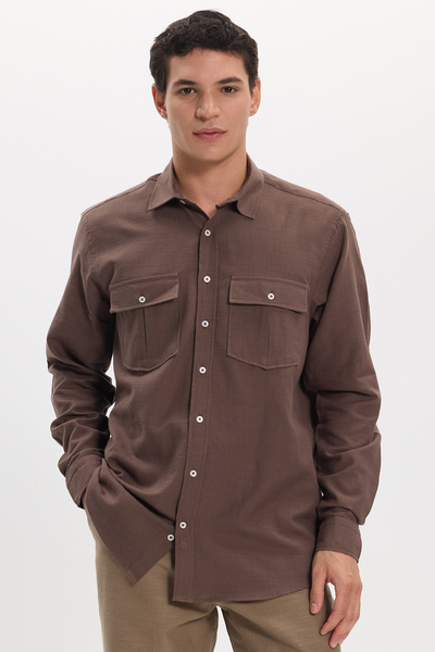 Tudors Men's Regular Fit Classic Cut Oversized 100% Cotton Linen Texture Doub...