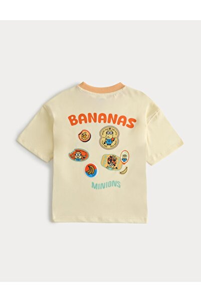 Marks & Spencer Тениска от чист памук с графика на Миньоните (2-8 години)