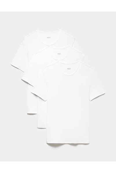 Marks & Spencer 3er-Pack Essential Baumwoll-T-Shirt-Westen