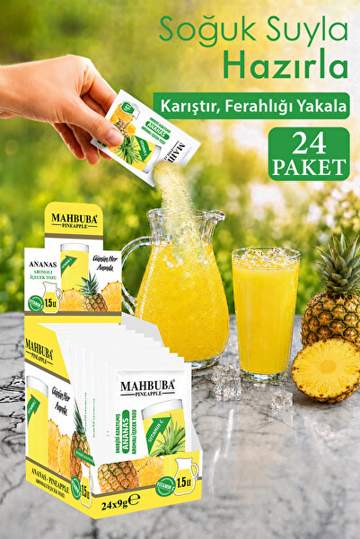 Mahbuba Ananas Aromalı Soğuk Toz Içecek 24x9gr