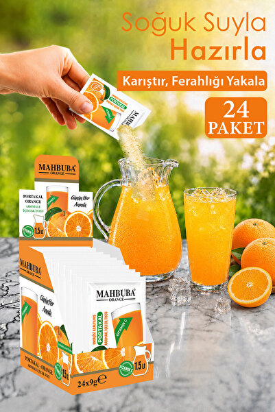 Mahbuba Portakal Aromalı Soğuk Toz Içecek 24x9gr