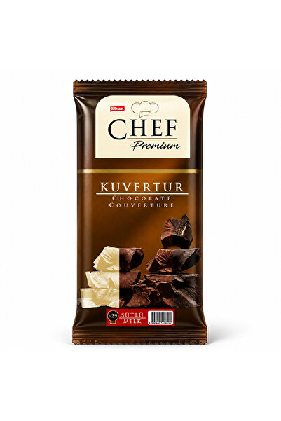 Elvan Chef Premium Yüzde 29 Sütlü Mini Kuvertür 200 Gr. (1Adet)
