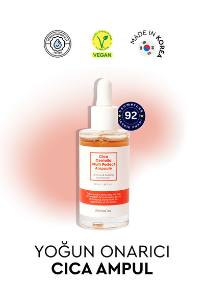 Bibimcos Cica Centella Multi Perfect Ampoule 50ml - Cilt Yatıştırıcı ve Nemle...
