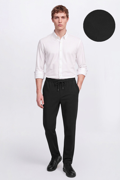 AC&Co / Altınyıldız Classics Pantaloni jogger pentru bărbați, negri, fără căl...