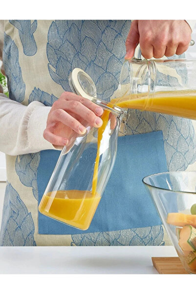 IKEA Sürahi Cam Şişe 1 Litre Kapaklı