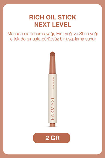 Farmasi Rich Oil Nemlendirici Etkili & Yoğun Renkli Stick - Next Level