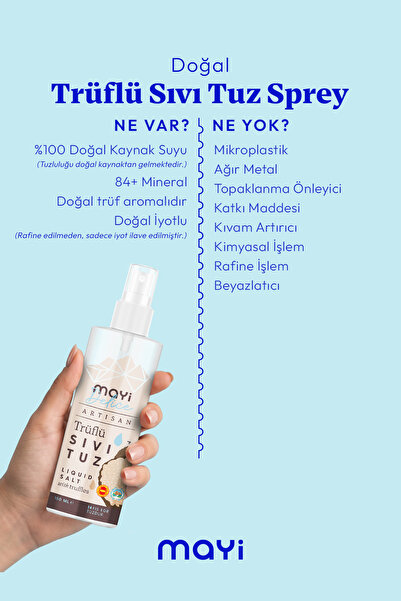 Mayi Tuz Mayi Artisan Trüflü Sıvı Tuz 150 Ml