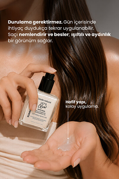 Bade Natural Nemlendirici Işıltılı White Pearl Çok Amaçlı Vücut Yağı 50 ml