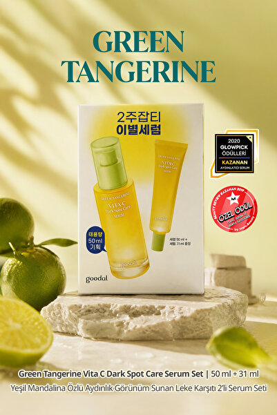 Goodal Yeşil Mandalina Özlü Leke Karşıtı Serum Seti GOODAL Green Tangerine Vi...