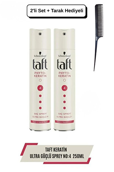 Gliss Taft Keratin Sprey 250 Ml X2 Adet + Tarak Hediyeli