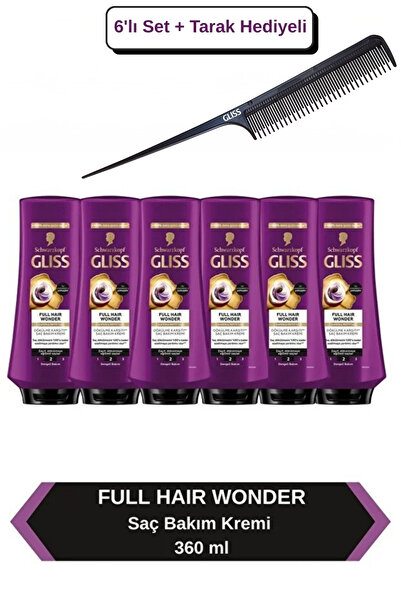 Gliss Full Hair Wonder Anti-Hair Loss Hair Care Cream 360 Mlx6 Pieces