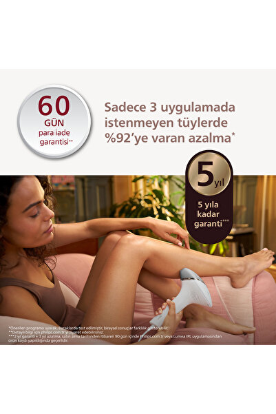 Philips Lumea 8000 Serisi BRI940/00 IPL Tüy Alma, Vücut için 1 Başlık, Çanta