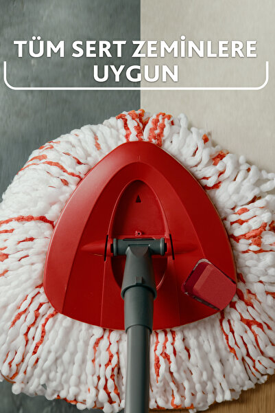 Vileda Turbo Deep Clean Yedek Paspas, Extra Pedli, Üçgen Başlık, Derinlemesine Temizlik