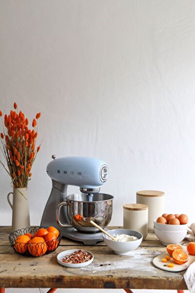 SMEG 50's Style Retro Pastel Mavi Stand Mikser Smf02pbeu