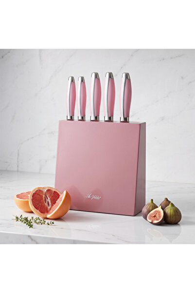 Aryıldız 6 Parça Bıçak Set Pembe Saplı
