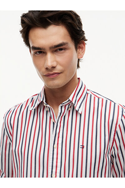 Tommy Hilfiger FLEX POPLIN SEASONAL STRIPE SH