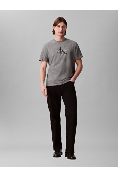 Calvin Klein Men's Gray Printed T-Shirts