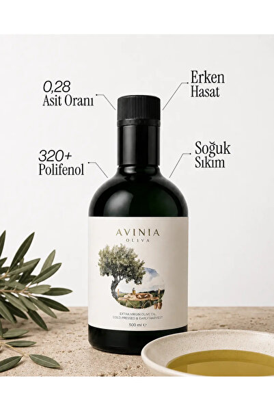 AVINIA OLIVA Erken Hasat Soğuk Sıkım Zeytinyağı 500ml