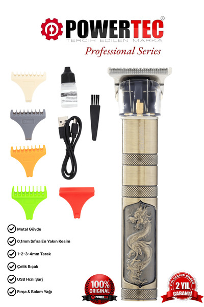 POWERTEC TR-1010 Profesyonel Usb Şarjlı Lazer Öncesi Tüm Vücut Sakal Ense Tır...