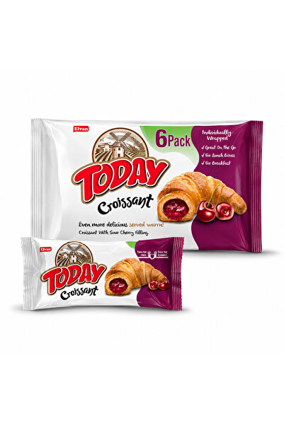 Elvan Today Kruvasan Vişneli 40 Gr. 6 Adet (1 Kutu)