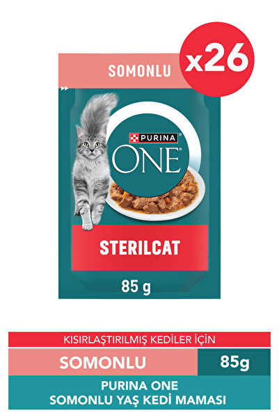 Purina One Sterilcat Somon Ve Havuçlu Yaş Kısırlaştırılmış Kedi Maması 26x85g