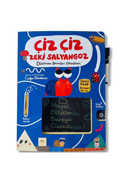 Sincap Kitap Çiz Çiz Zeki Salyangoz Tabletli Etkinlik Kitabı-İnce Motor Geliş...