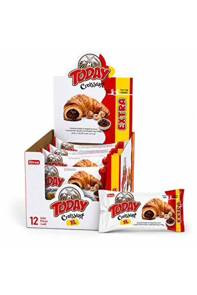 Elvan Today Kruvasan Çikolatalı 62 Gr 12 Adet (1 Kutu)