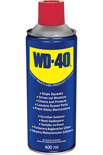 WD-40 Çok Amaçlı Sıvı, Yağ Çözücü, Pas Sökücü, Temizleyici ve Koruyucu, 400ml